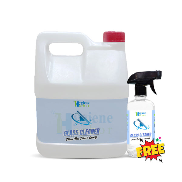 Hygiene Harbor Glass Cleaner Liquid 5L + FREE 500ml Empty Bottle
