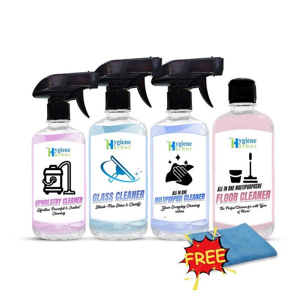Hygiene Harbor 4 in 1 Home Cleaning Kit + FREE Microfiber Cloth - Hygiene Harbor