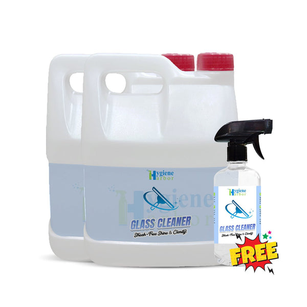 Hygiene Harbor Glass Cleaner Liquid 5L + FREE 500ml Empty Bottle - Hygiene Harbor