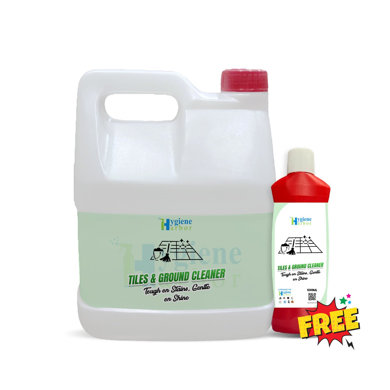 Hygiene Harbor Tiles and Ground Cleaner 5L + FREE 500ml Empty Bottle - Hygiene Harbor
